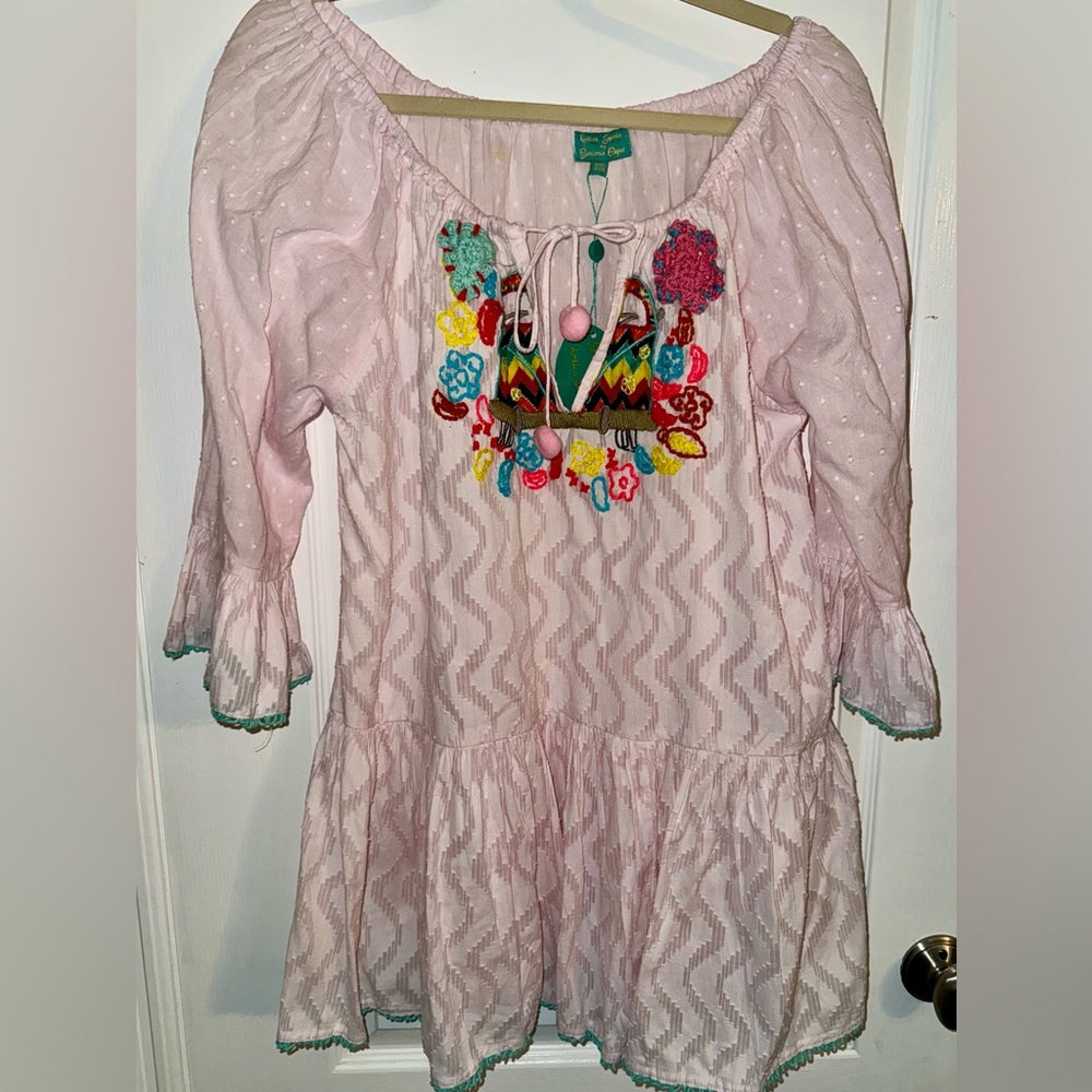 NWT Purchased in Sicily Antica Sartoria Embroidered Dress One Size